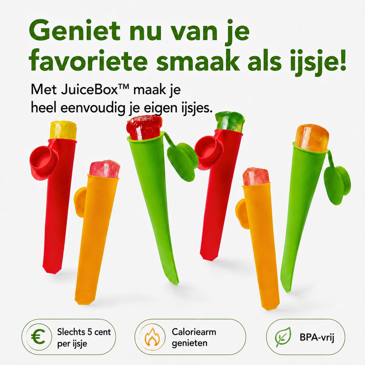 JuiceBox™ Squeezy IJsvormpjes Set 6 Stuks