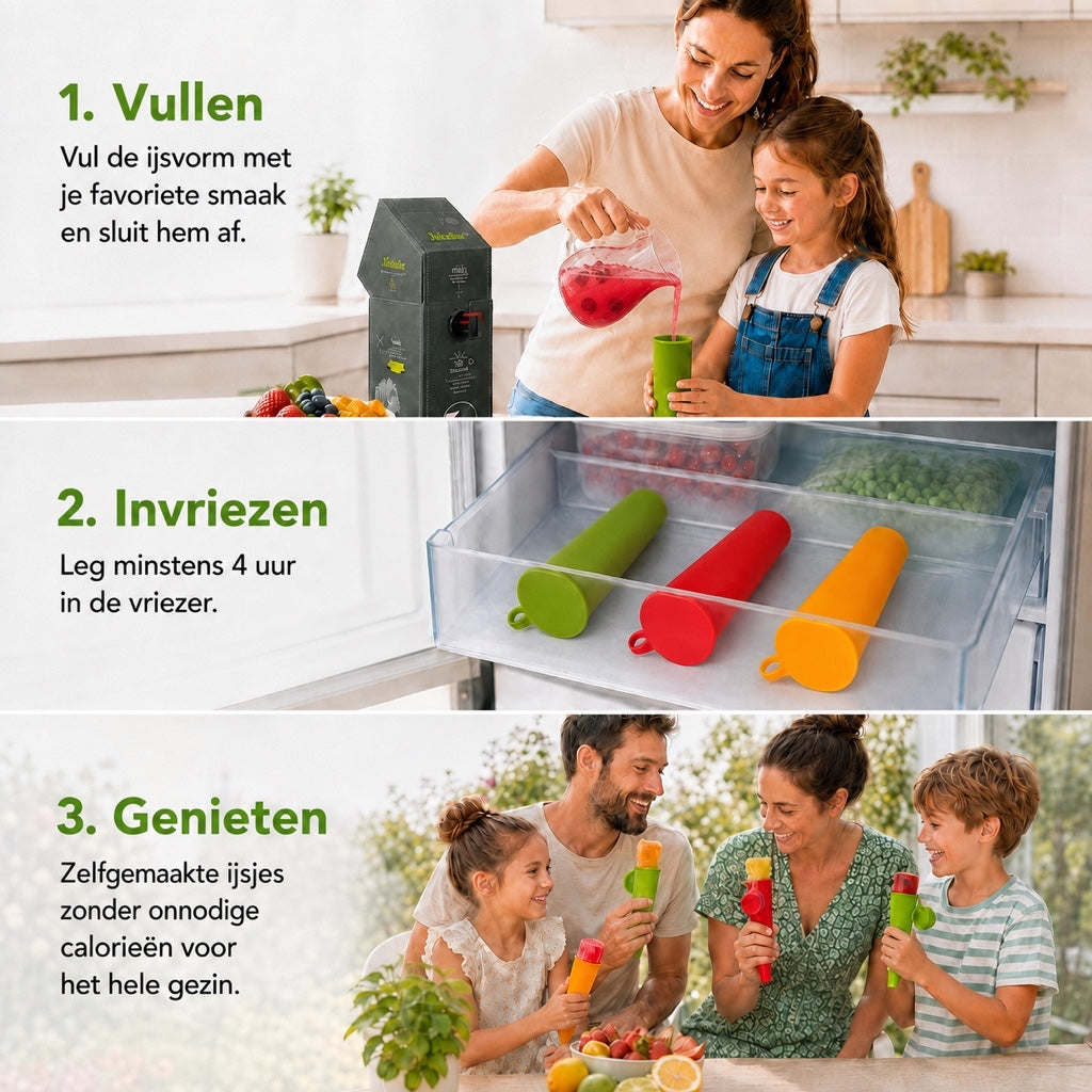 JuiceBox™ Squeezy IJsvormpjes Set 6 Stuks
