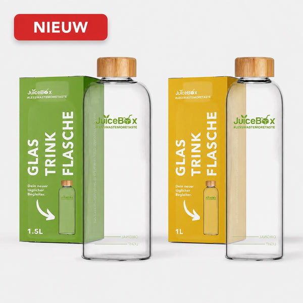 JuiceBox™ Glazen Drinkfles