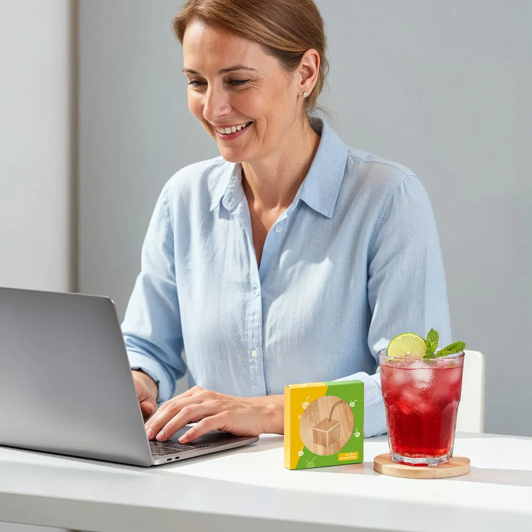 JuiceBox™ Houten Onderzetter